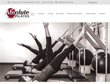 Tablet Screenshot of absolutepilates.net